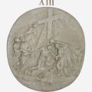 13 Kreuzabnahme, Jesus wird in den Schoß seiner Mutter gelegt