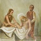 14 Der Leichnam Jesu wird ins Grab gelegt