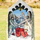 Jesus fällt zum dritten Mal unter dem Kreuz