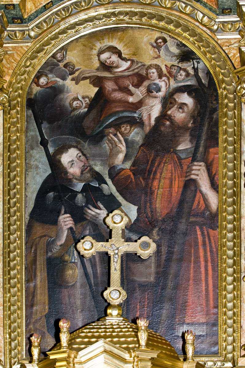 Altarblatt Maria mit den beiden Kirchenheiligen