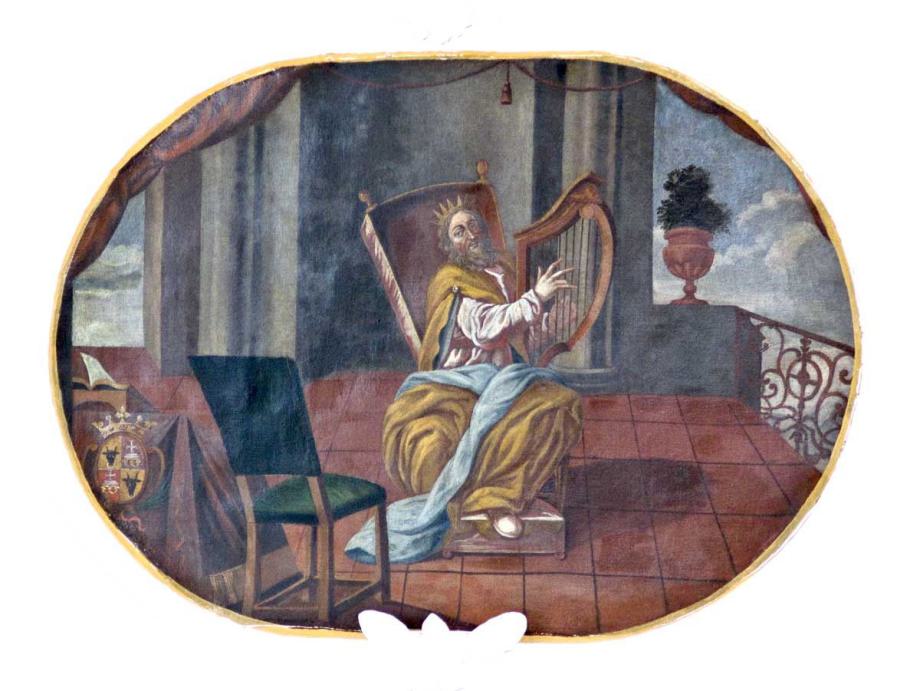 David mit der Harfe