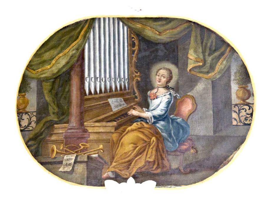 Cäcilia an der Orgel