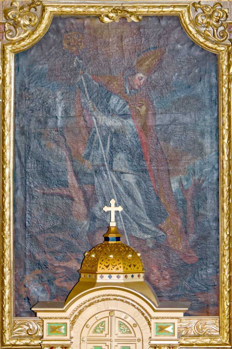 35 St. Zeno als Bischof, zu seinen Füßen der Teufel