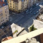 Blick auf die Kreuzung