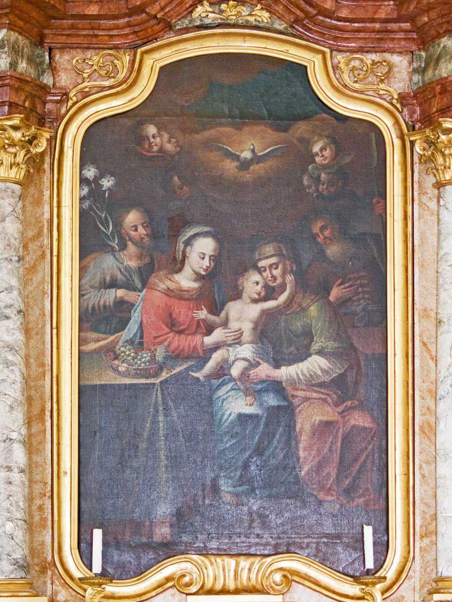Rechter Seitenaltar - Altarbild: Heilige Familie