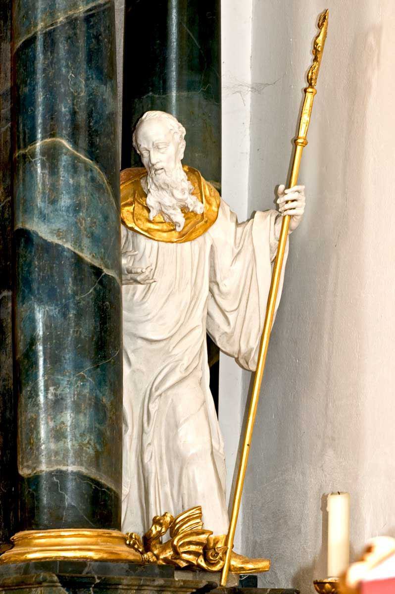 Abt Magnus von Füssen mit dem Drachen