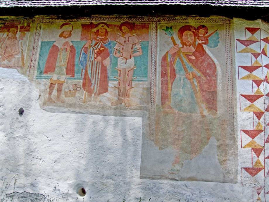 Fresken an der Südwand