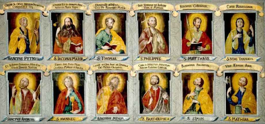 Die 12 Apostel und das Glaubensbekenntnis