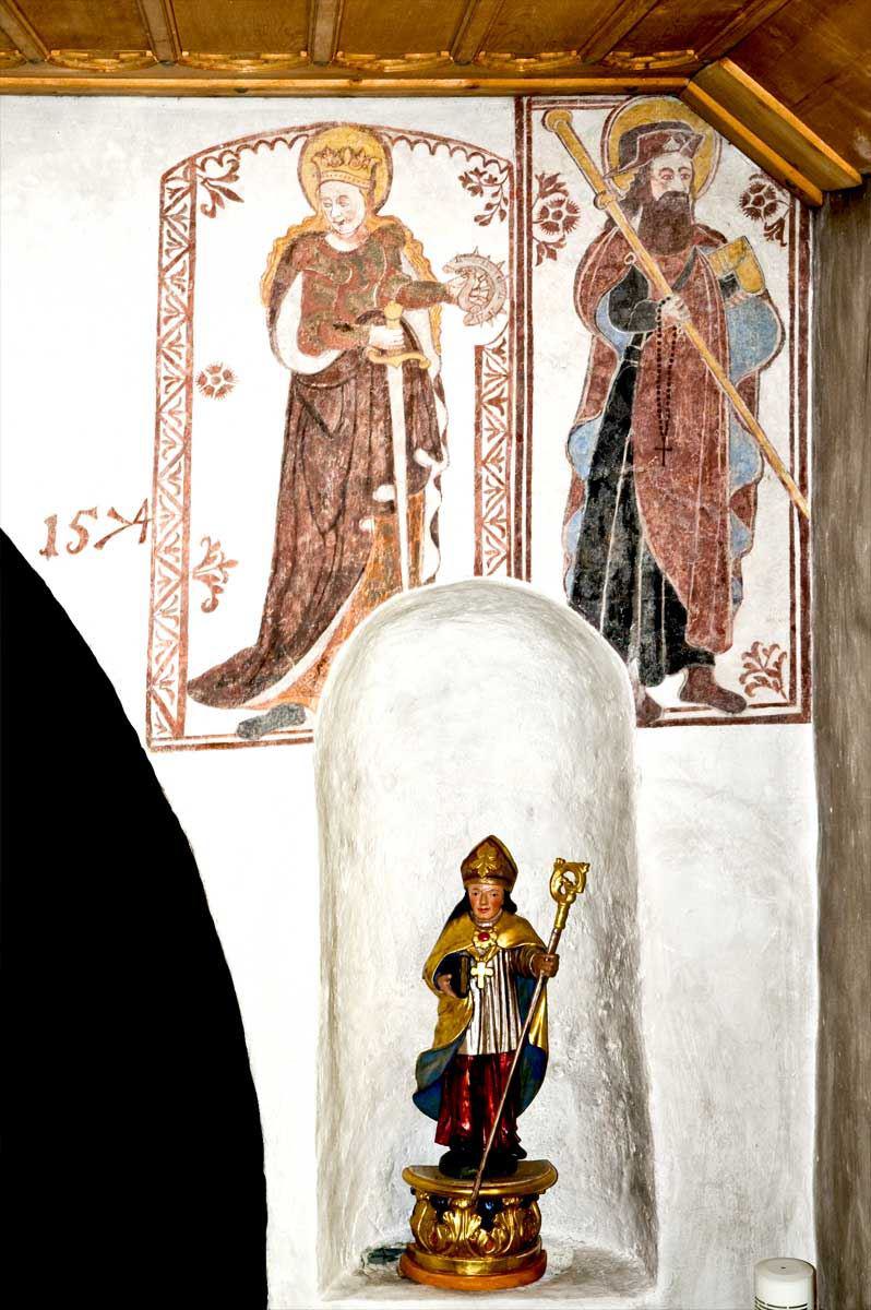 Fresken über dem rechten Seitenaltar