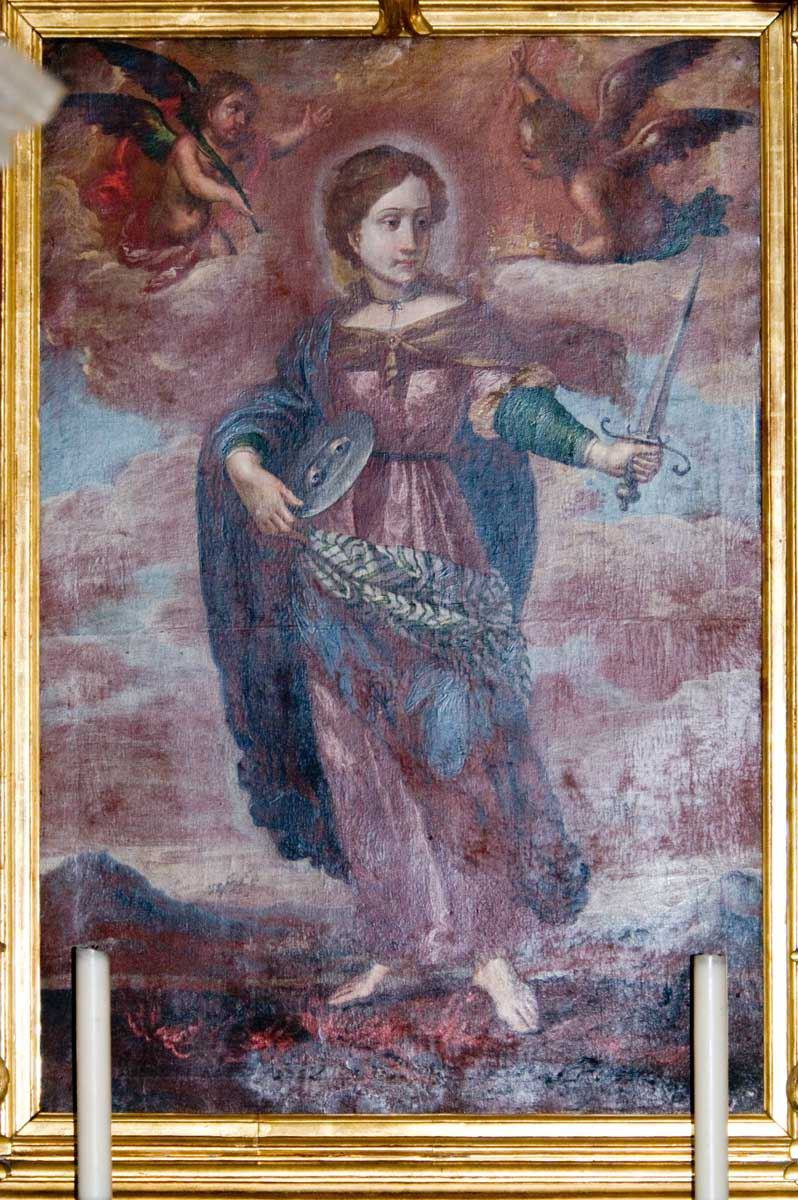 Linker Seitenaltar - Altarbild: Hl. Luzia