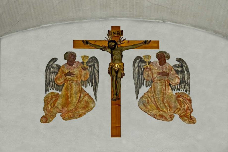 Crucifix mit 2 Engeln